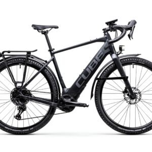 Cube Nuroad Pro Gravel Bike – Shimano GRX 2x10, Aluminium-Rahmen, Schwalbe G-One (Metal/Black)