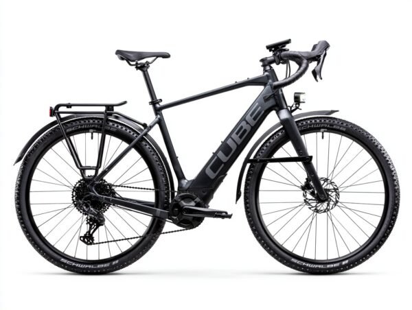 Cube Nuroad Pro Gravel Bike – Shimano GRX 2x10, Aluminium-Rahmen, Schwalbe G-One (Metal/Black)