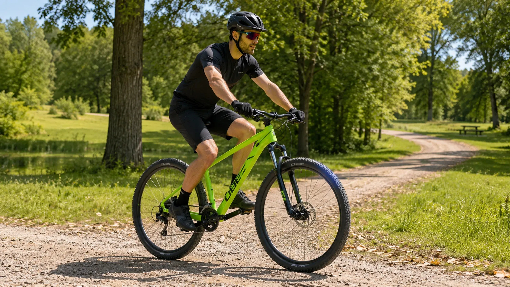 CUBE Aim ONE – Erschwingliches Aluminium Hardtail MTB mit SR Suntour XCE 100mm, Shimano 2x8 Schaltung & Hydraulischen Clarks Clout Bremsen – Image 5
