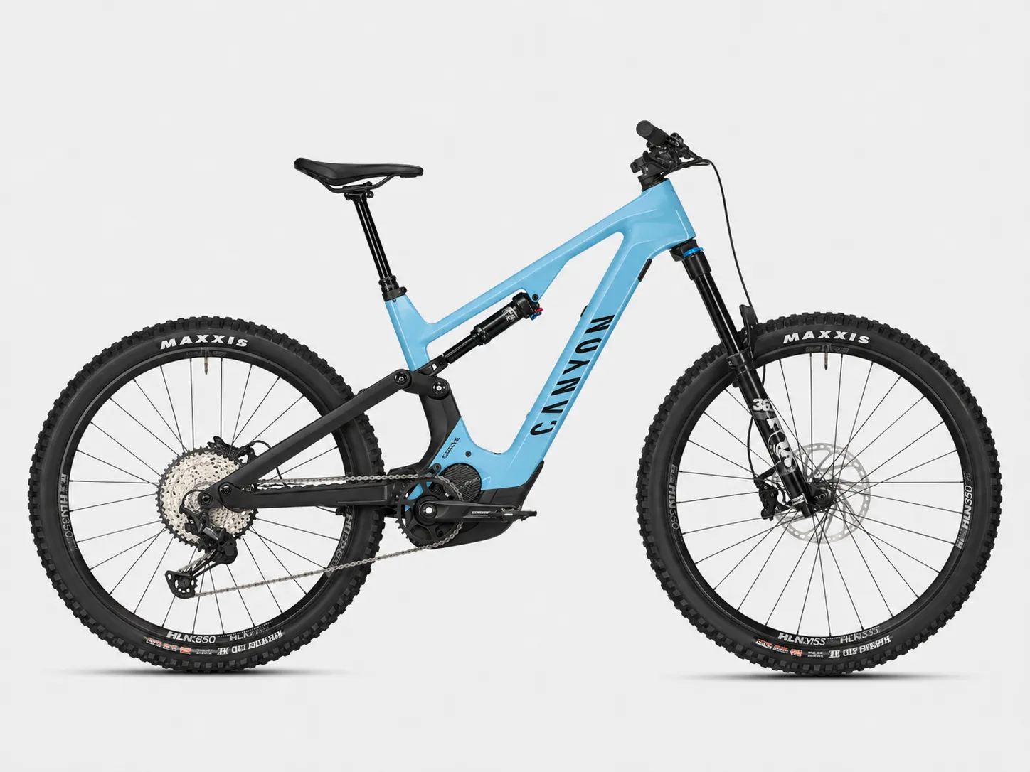 Canyon Spectral:ON CF 8 – E-MTB mit Karbonrahmen, Shimano EP801, Shimano Deore XT M8100 & Fox 36 Rhythm
