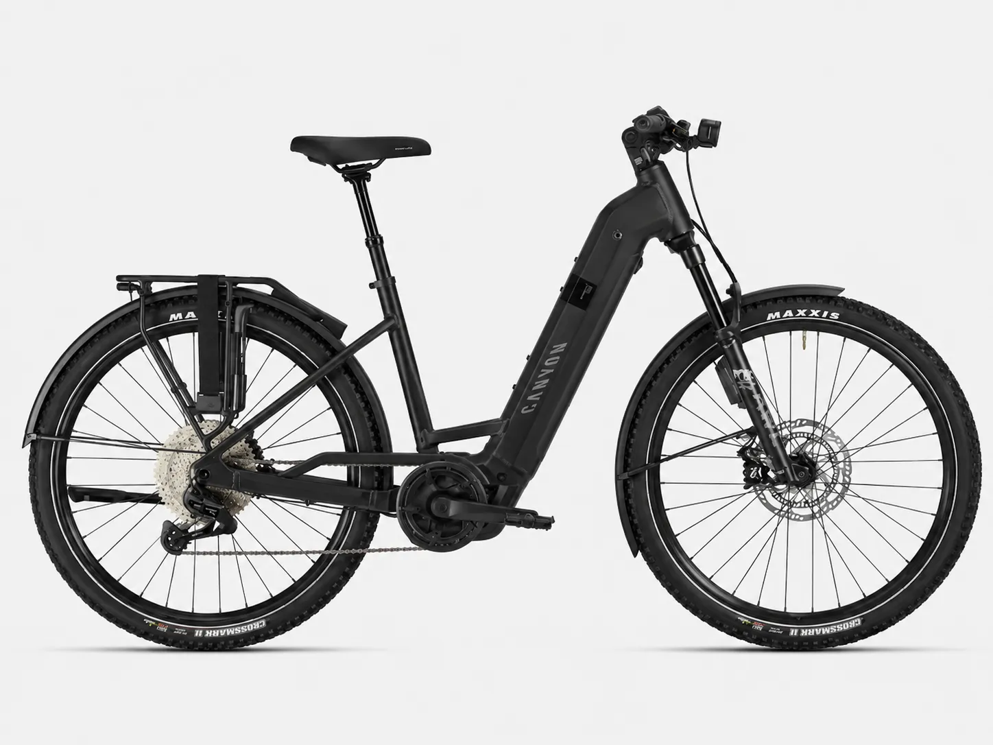 Canyon Pathlite:ON 9 SUV Step-Through – High-End E-Trekkingbike mit tiefem Einstieg, Bosch CX, FOX 34 AWL, Tektro M8000E & Magura ABS