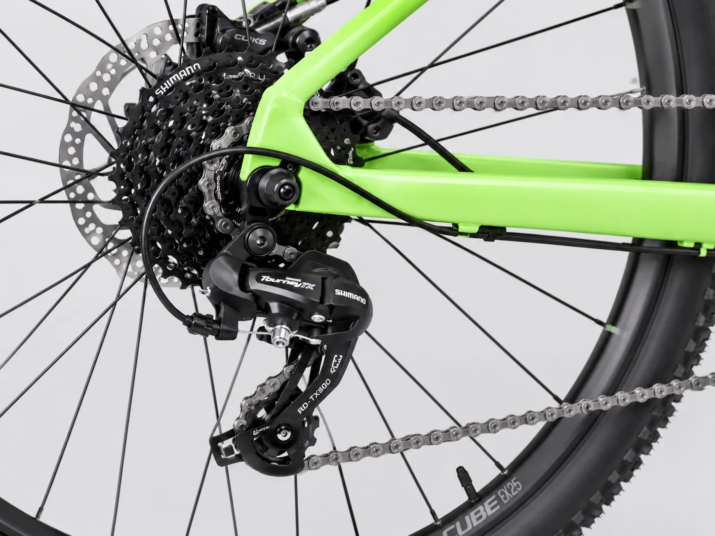 CUBE Aim ONE – Erschwingliches Aluminium Hardtail MTB mit SR Suntour XCE 100mm, Shimano 2x8 Schaltung & Hydraulischen Clarks Clout Bremsen – Image 4