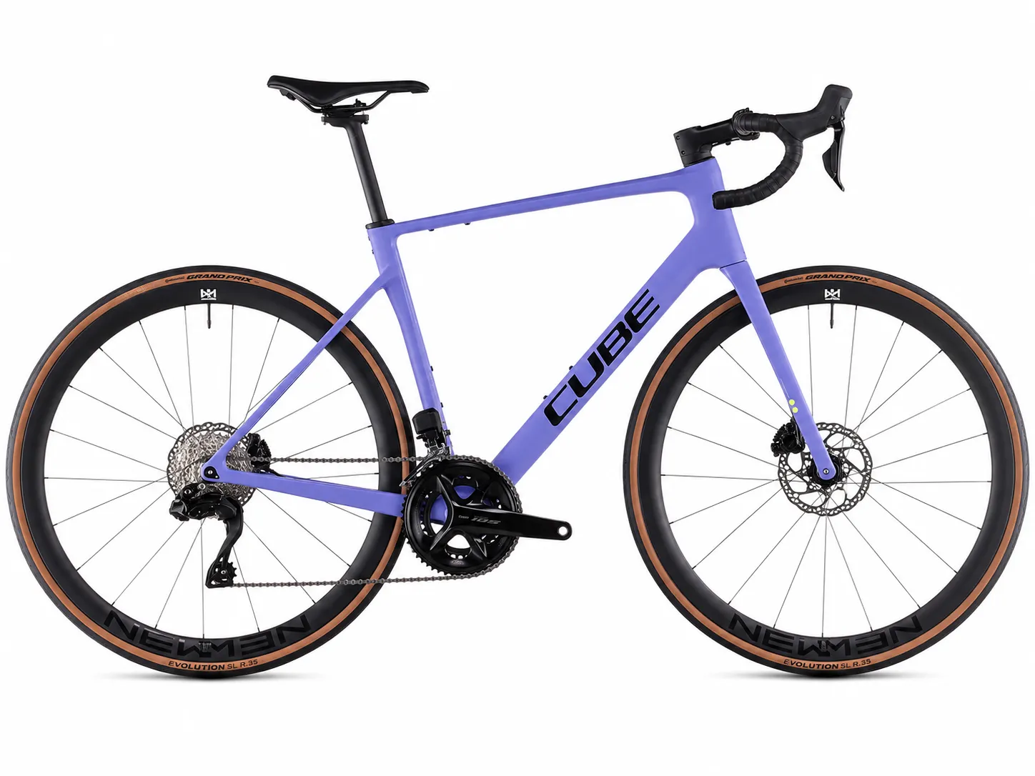CUBE Attain C:62 SLX – High-End Carbon-Endurance-Rennrad mit Shimano 105 Di2 2x12, Newmen Carbon Cockpit & Newmen Evolution R.35 Laufrädern