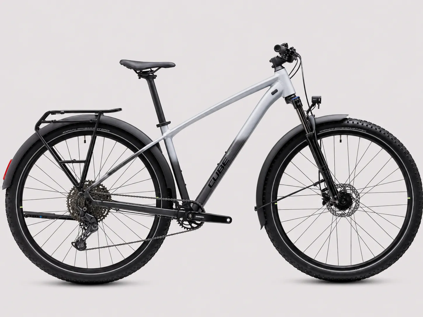 CUBE Aim Pro FE – Fully Equipped Aluminium Hardtail MTB mit SR Suntour XCT 100mm, Shimano Cues 11-Speed Linkglide, Nabendynamo & Schutzblechen