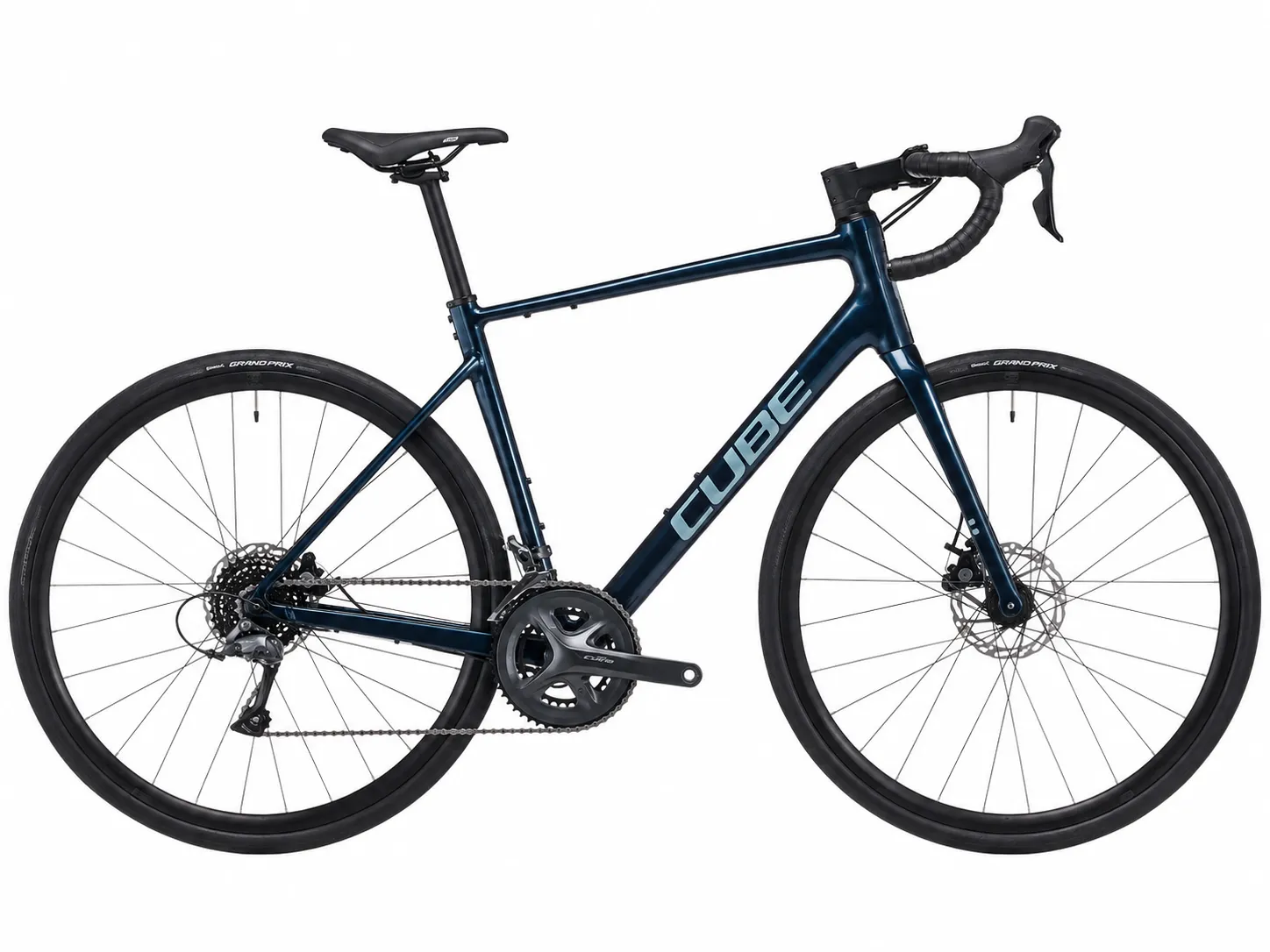 CUBE Attain Pro – Modernes Endurance-Rennrad mit Vollcarbon-Gabel, Shimano Claris 16-Speed, Tektro Disc Brakes & Conti Grand Prix Reifen