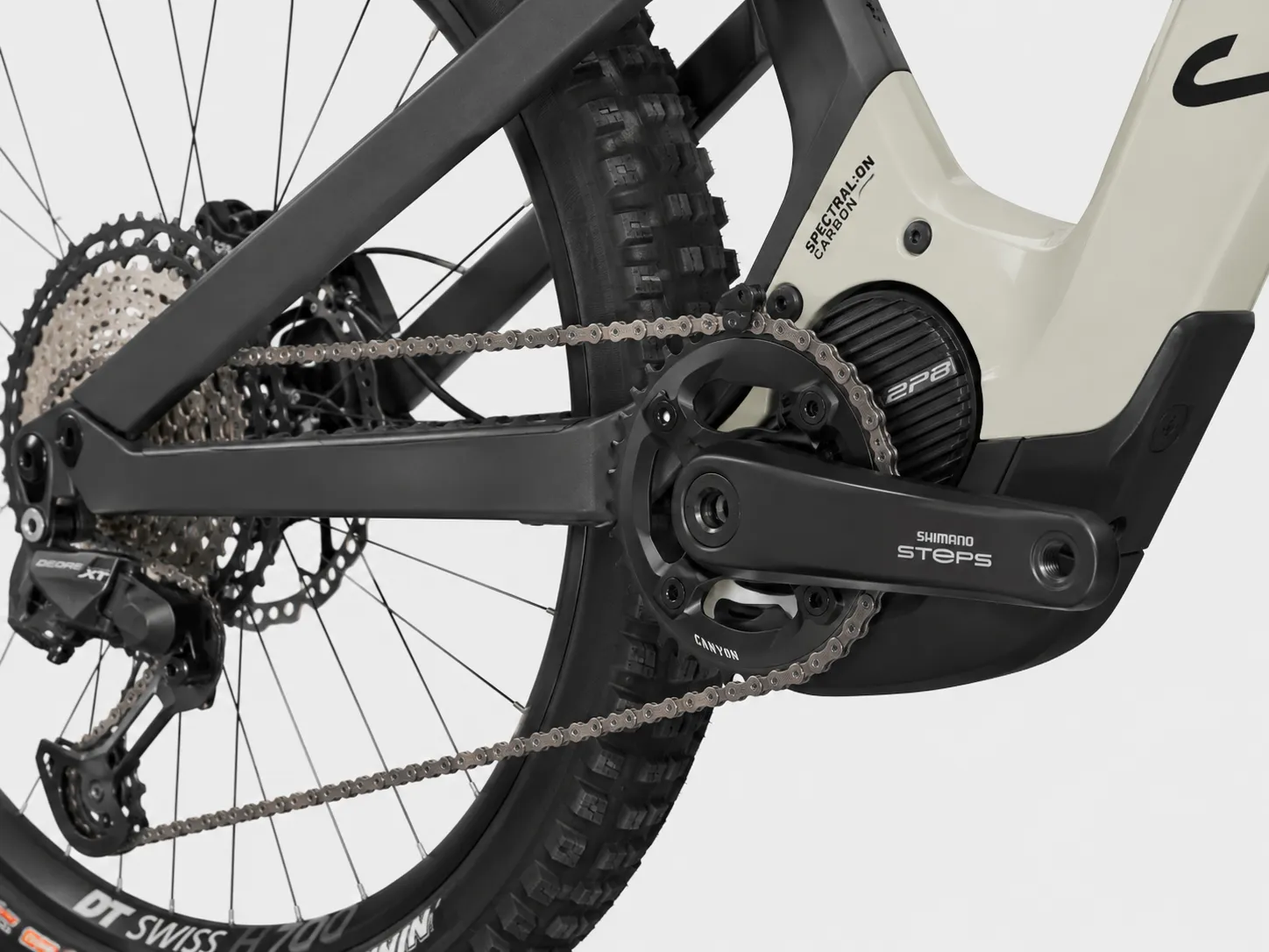 Canyon Spectral:ON CF 9 Di2 – E-MTB mit Karbonrahmen, Shimano EP801, elektronischer Shimano Deore XT Di2 & Fox 38 Performance Elite – Image 3