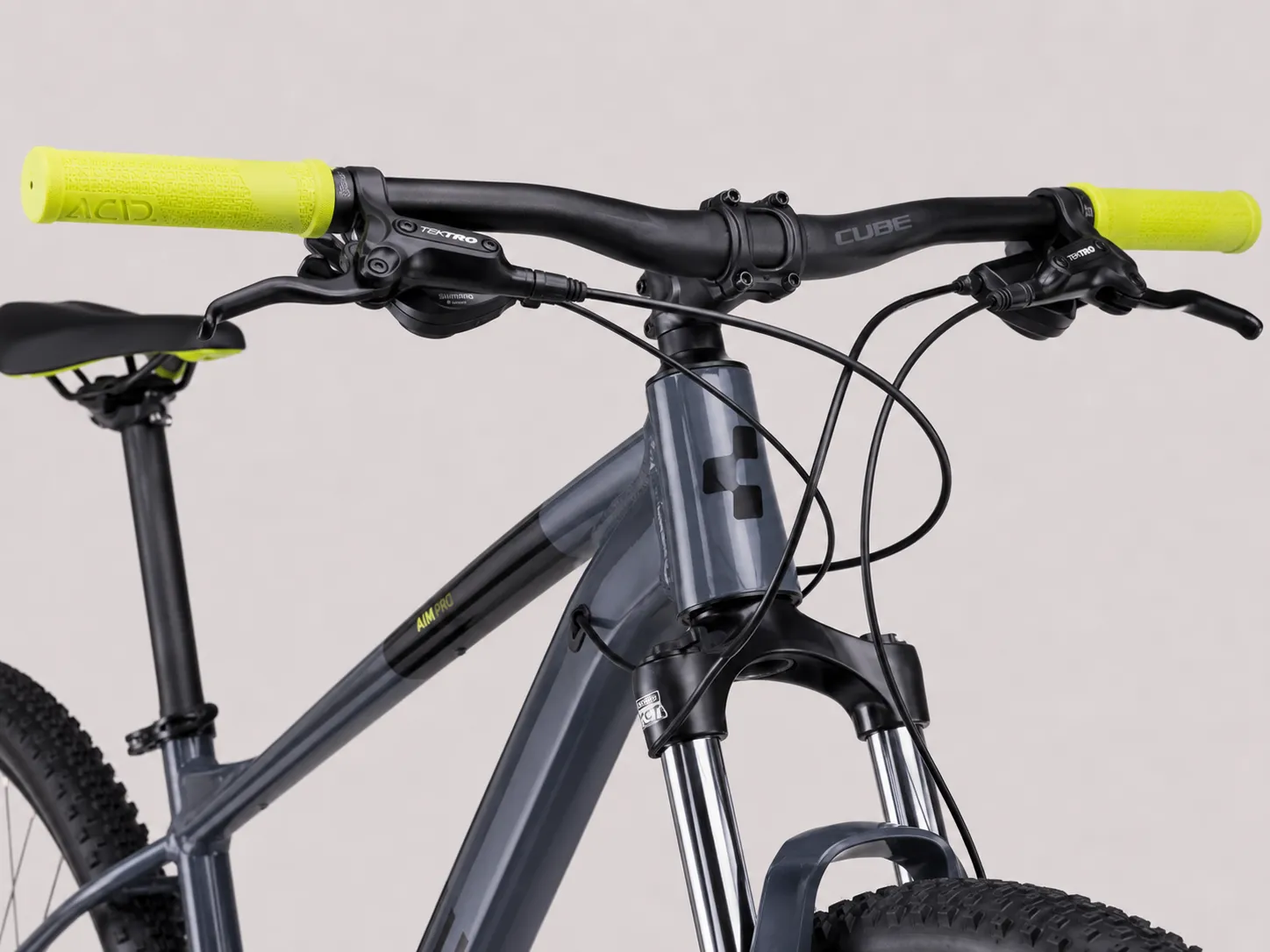 CUBE Aim Pro – Vielseitiges Aluminium Hardtail MTB mit SR Suntour XCT 100mm, Shimano 2x8 Schaltung & Hydraulischen Tektro Scheibenbremsen – Image 3