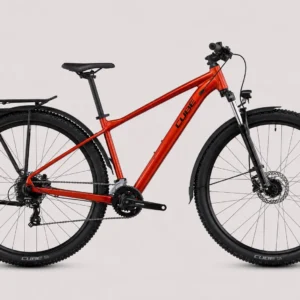CUBE Aim ONE FE – Voll ausgestattetes Allround-MTB mit SR Suntour XCE 100mm, Shimano 2x8 Schaltung, Nabendynamo & Schutzblechen