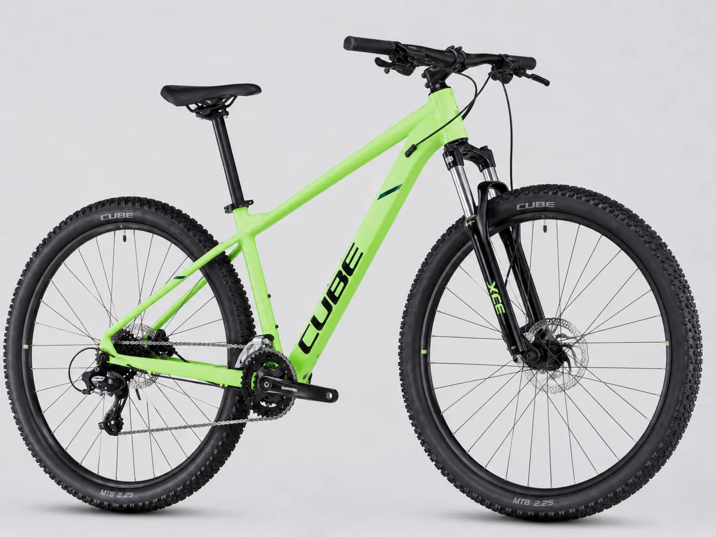 CUBE Aim ONE – Erschwingliches Aluminium Hardtail MTB mit SR Suntour XCE 100mm, Shimano 2x8 Schaltung & Hydraulischen Clarks Clout Bremsen – Image 2