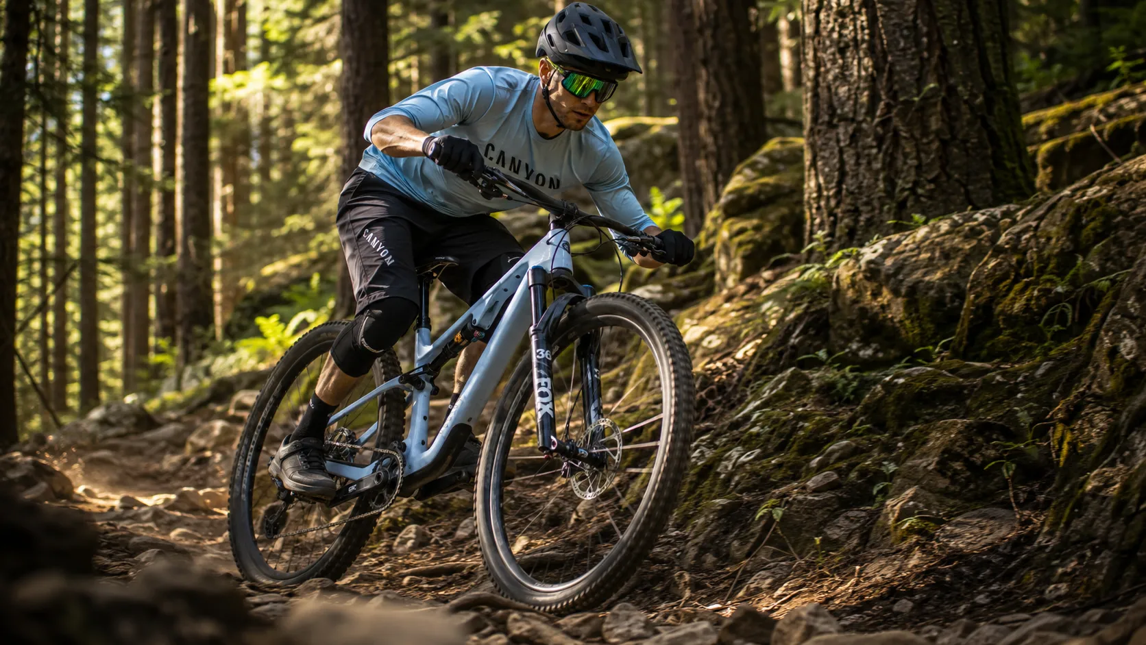 Canyon Lux Trail CF 7 – High-Performance Downcountry Carbon Fully mit FOX 36 SL Performance 140mm, SRAM Eagle 90 Transmission & Canyon XC 30 CF Carbon-Laufrädern – Image 5